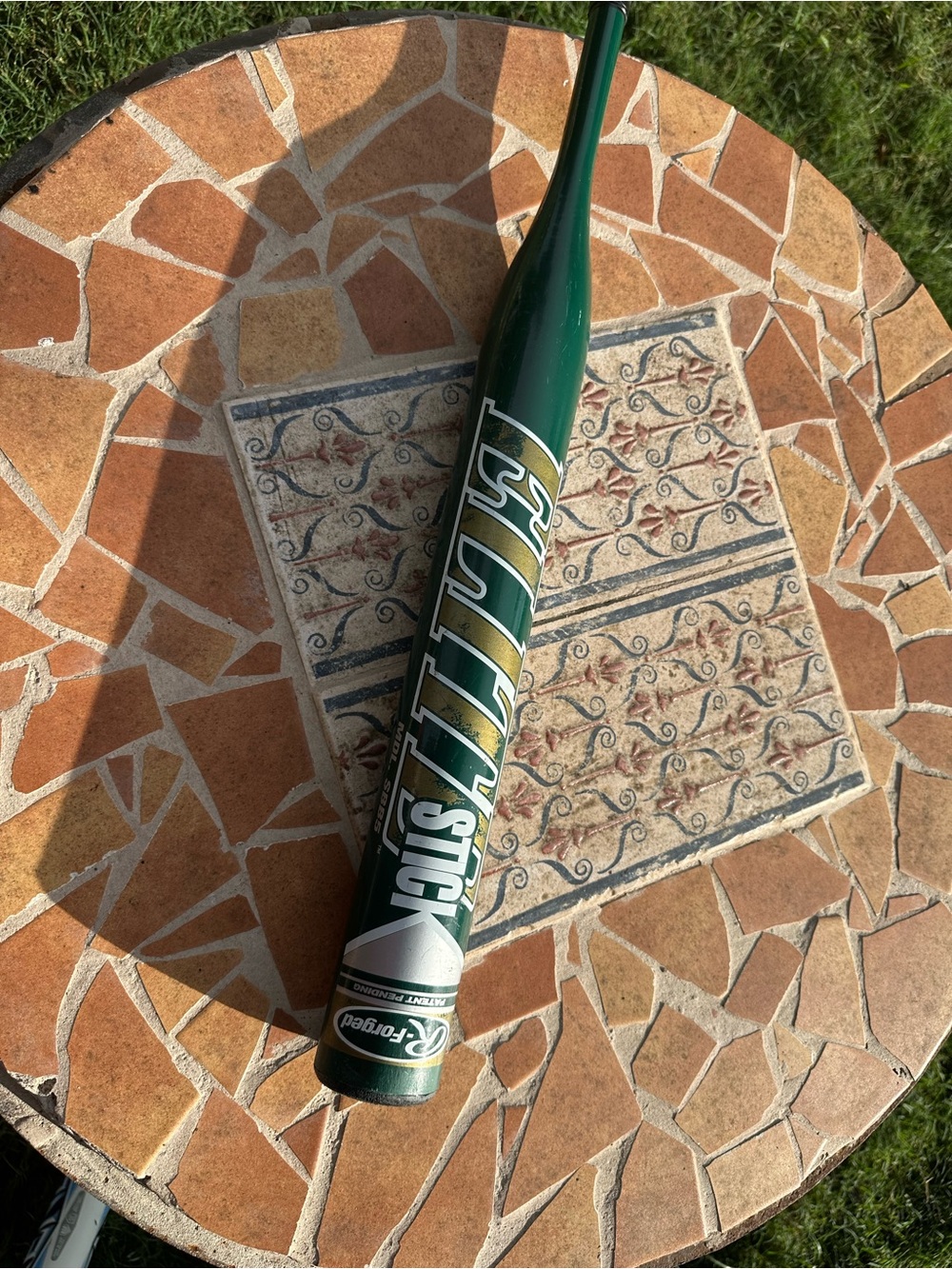 Rawlings Elite Stick SBB5 Baseball Bat - Green/Gold - R-Forged Aluminum Alloy